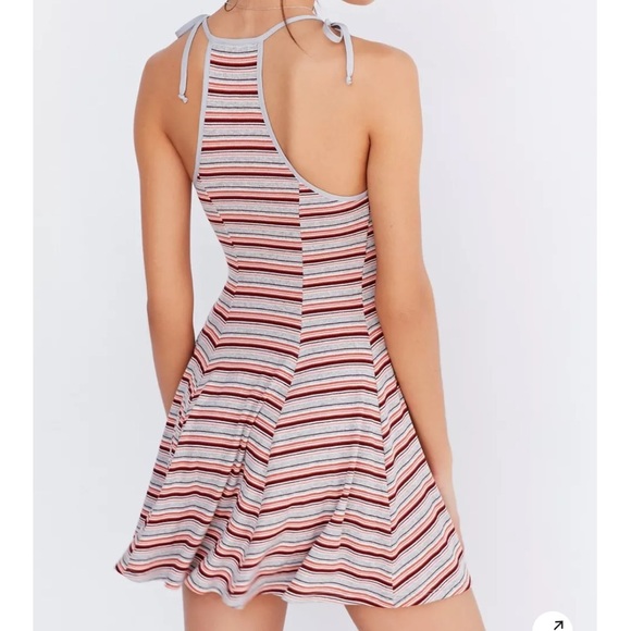 Urban Outfitters BDG Mariah Stripe Knit Tie Shoulder Mini Dress Small S - Picture 4 of 10